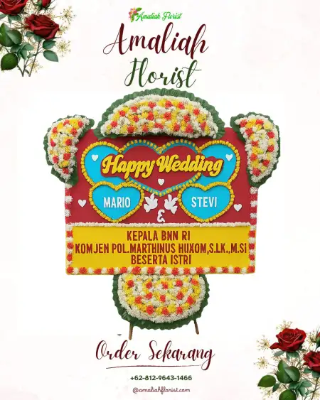 Papan Bunga Pernikahan Mekar Indah Jaya